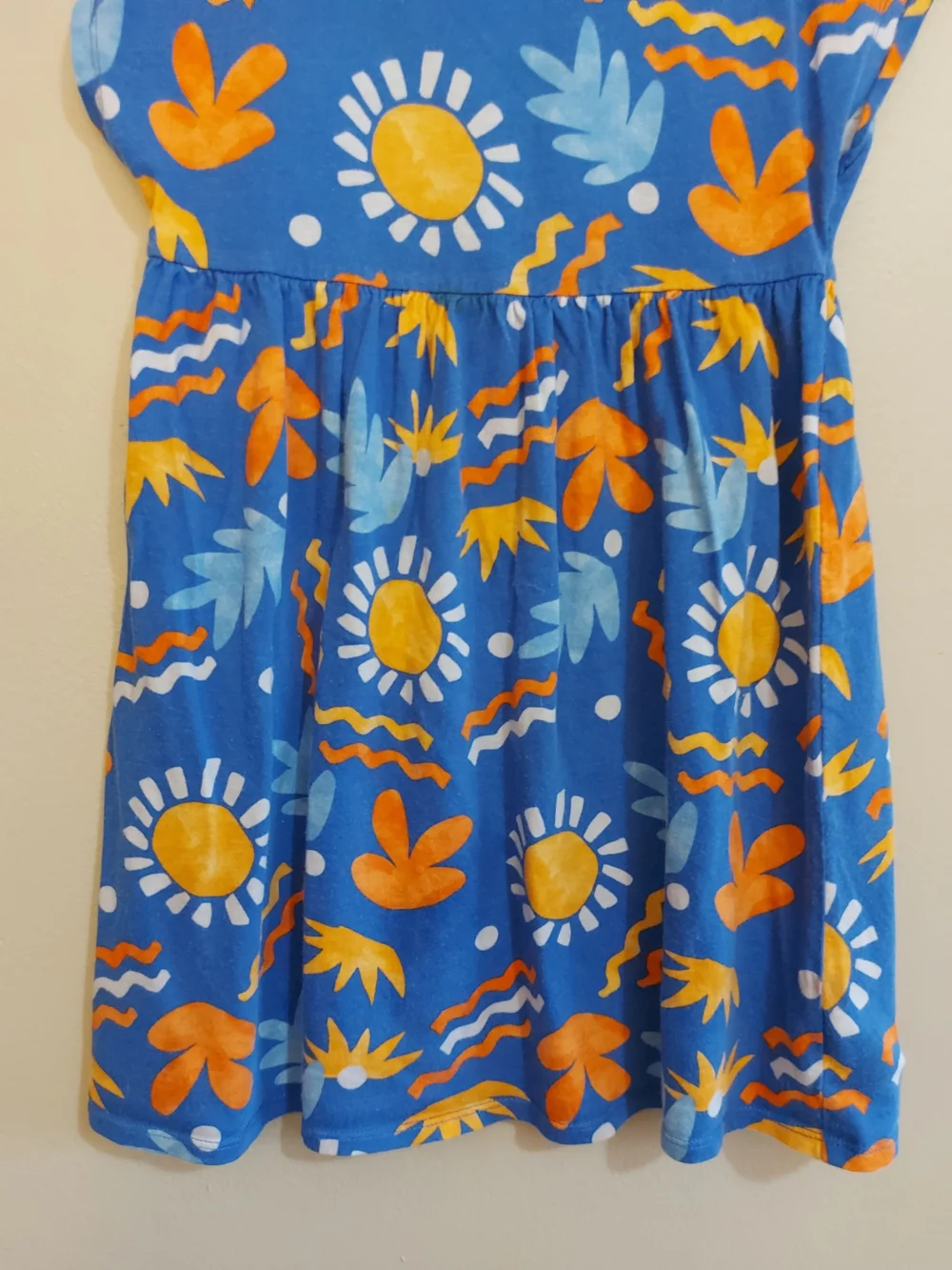 Old Navy Blue Sun & Floral Print Cotton Sun Dress – Size 5T EUC - Picture 7 of 16